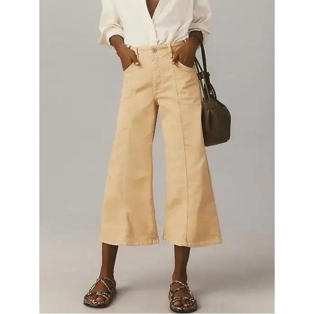MAEVE The Delaney Crop Clean-Seamed High-Rise Wide-Leg‎ Jeans Womens 32 NWT
